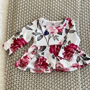 12-18 month coral long sleeve shirt